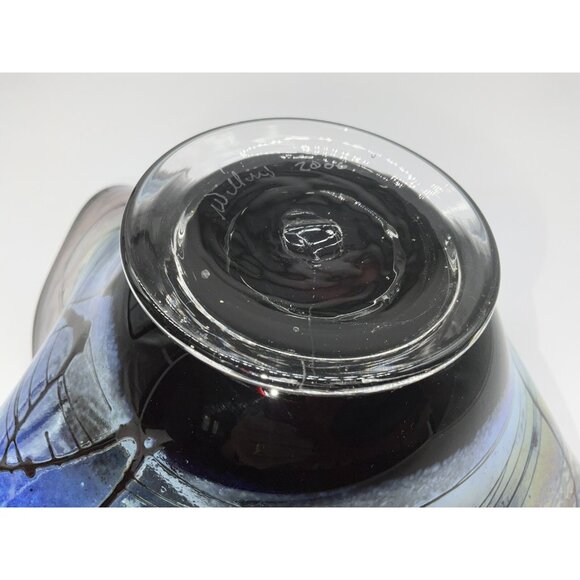 Buzz Williams Studio Art Glass Bowl Abstract Shape Alder House Signed 2004 Bowl - Picture 14 of 14